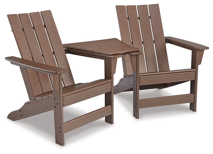 Emmeline 2 Adirondack Chairs with Tete-A-Tete Table Connector - Pull Up A Couch