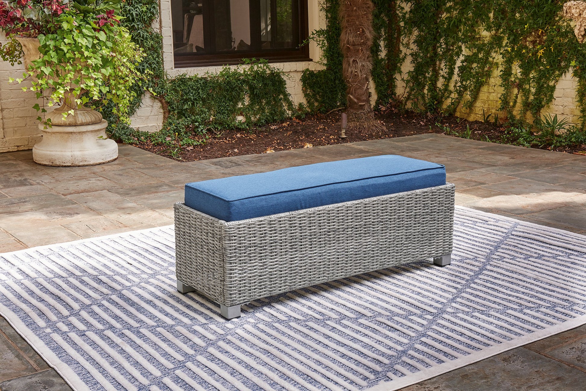 Naples Beach Outdoor Bench with Cushion - Pull Up A Couch