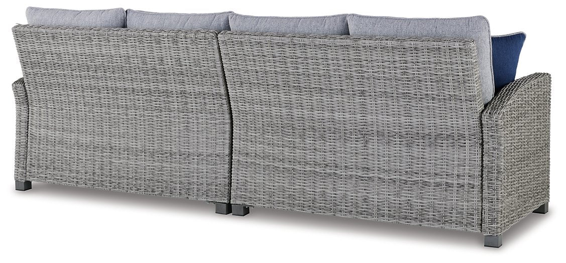 Naples Beach Outdoor Right and Left-arm Facing Loveseat with Cushion (Set of 2) - Pull Up A Couch