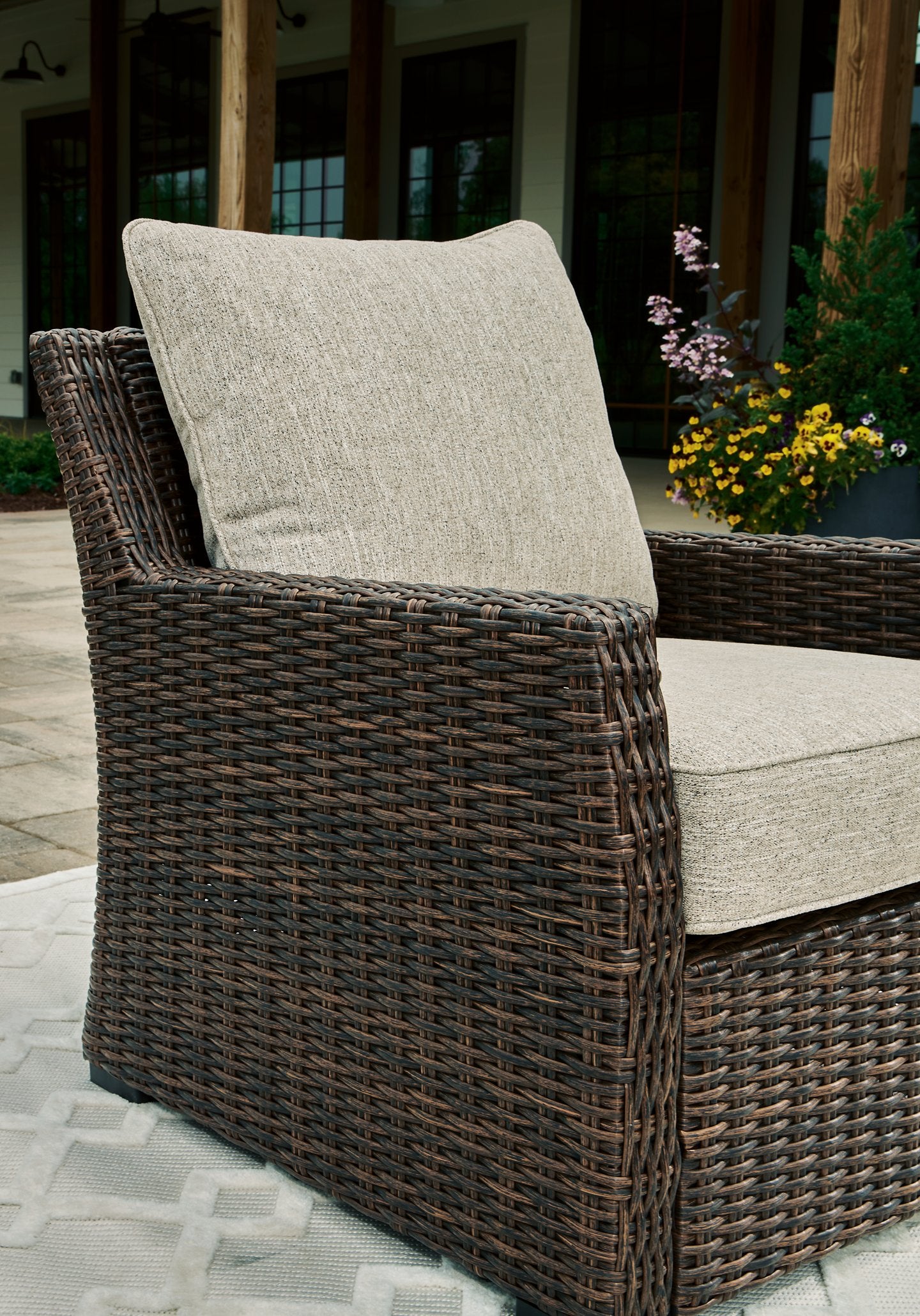 Brook Ranch Outdoor Lounge Chair with Cushion - Pull Up A Couch