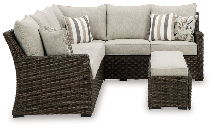 Brook Ranch Outdoor Sofa Sectional/Bench with Cushion (Set of 3) - Pull Up A Couch