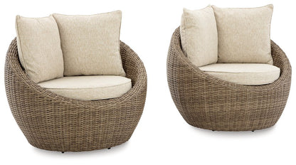 Danson Swivel Lounge with Cushion (Set of 2) - Pull Up A Couch