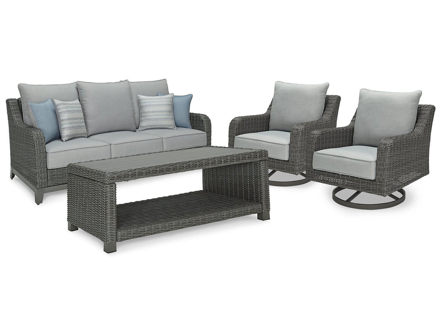 Elite Park Outdoor Sofa, Lounge Chairs and Cocktail Table - Pull Up A Couch