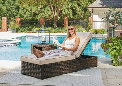 Coastline Bay Outdoor Chaise Lounge with Cushion - Pull Up A Couch