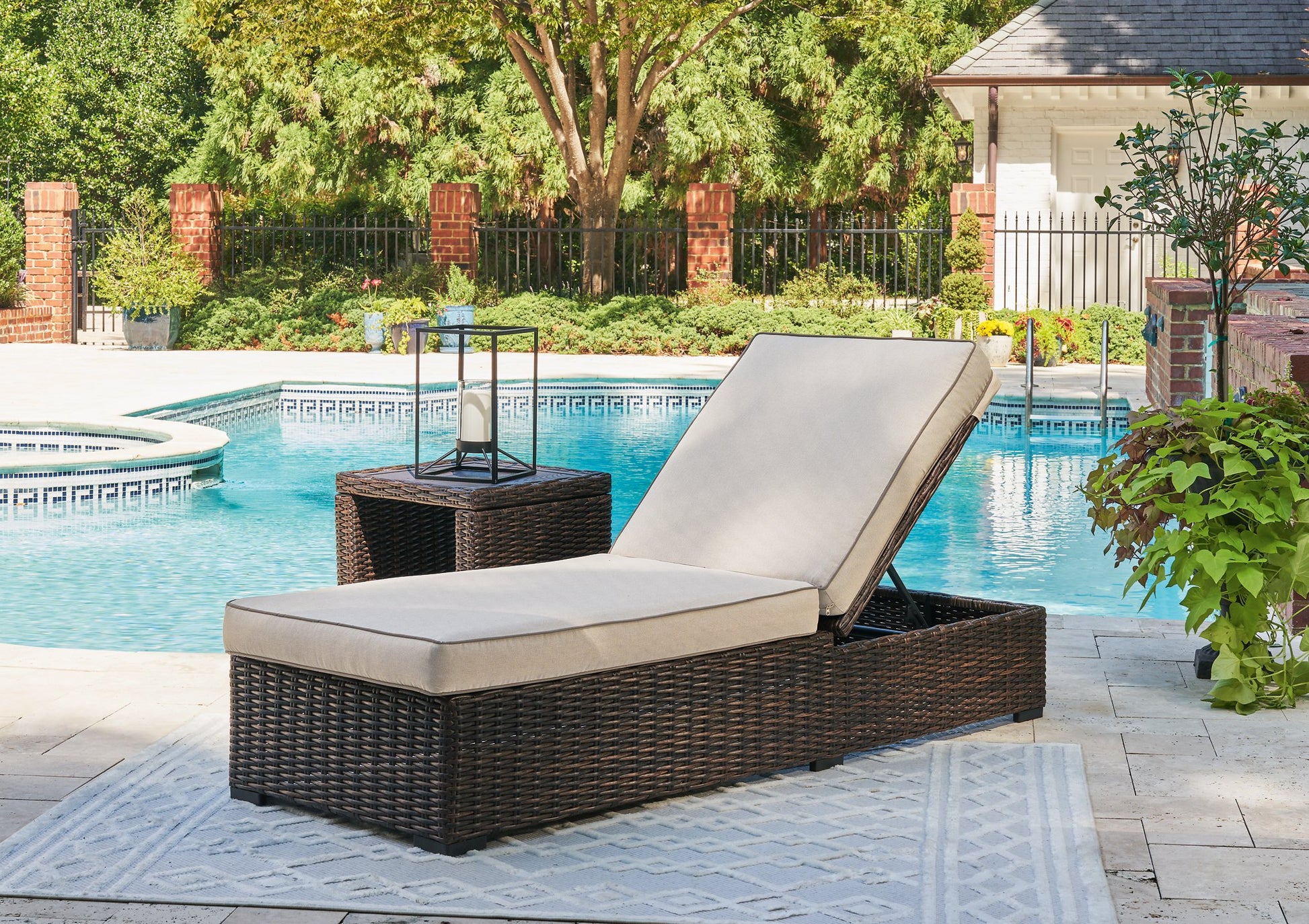 Coastline Bay Outdoor Chaise Lounge with Cushion - Pull Up A Couch