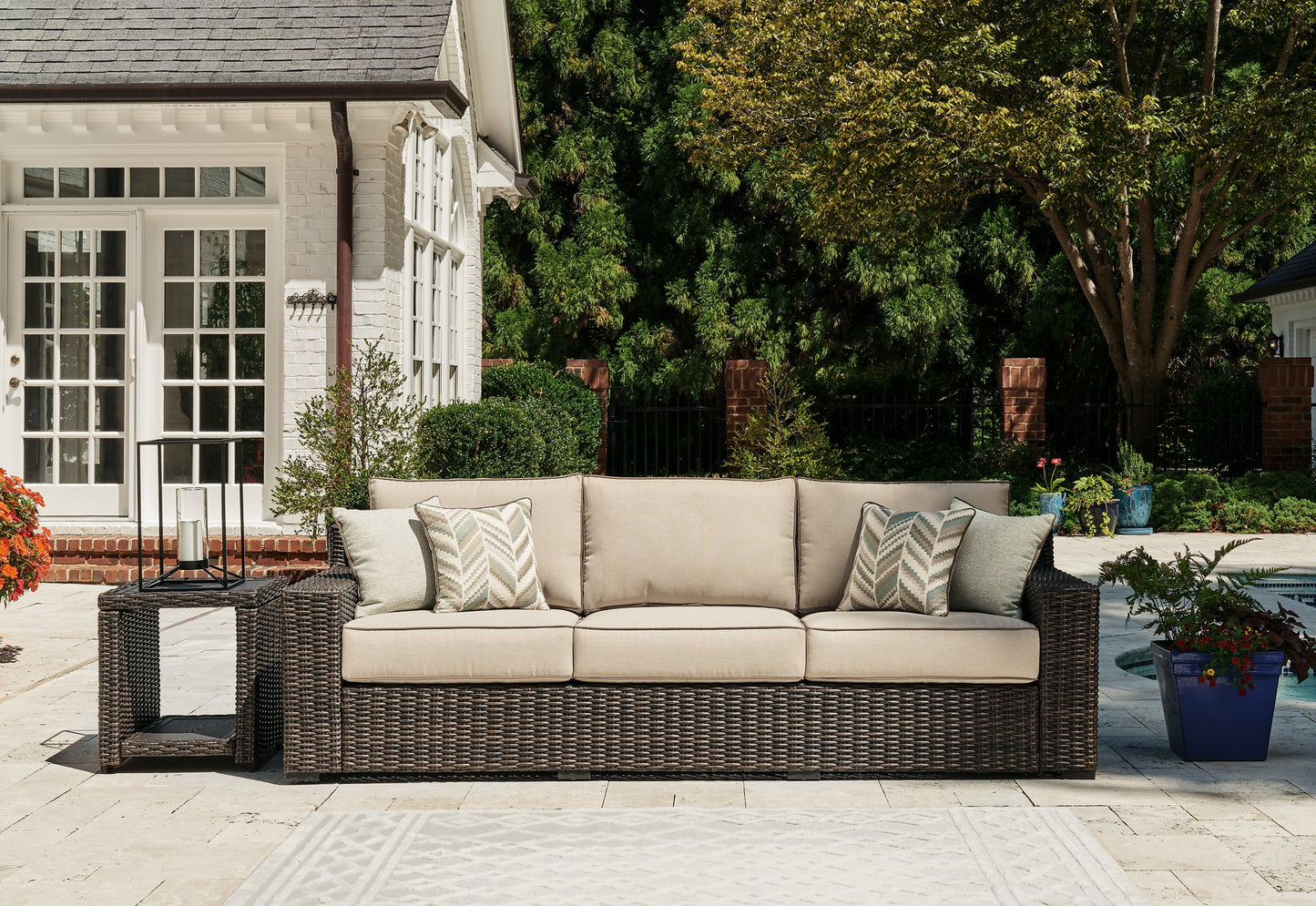 Coastline Bay Outdoor Sofa with Cushion - Pull Up A Couch