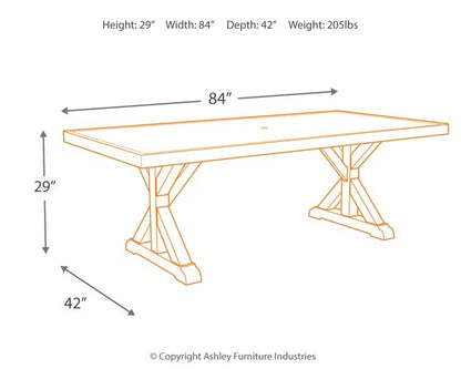 Beachcroft Dining Table with Umbrella Option - Pull Up A Couch