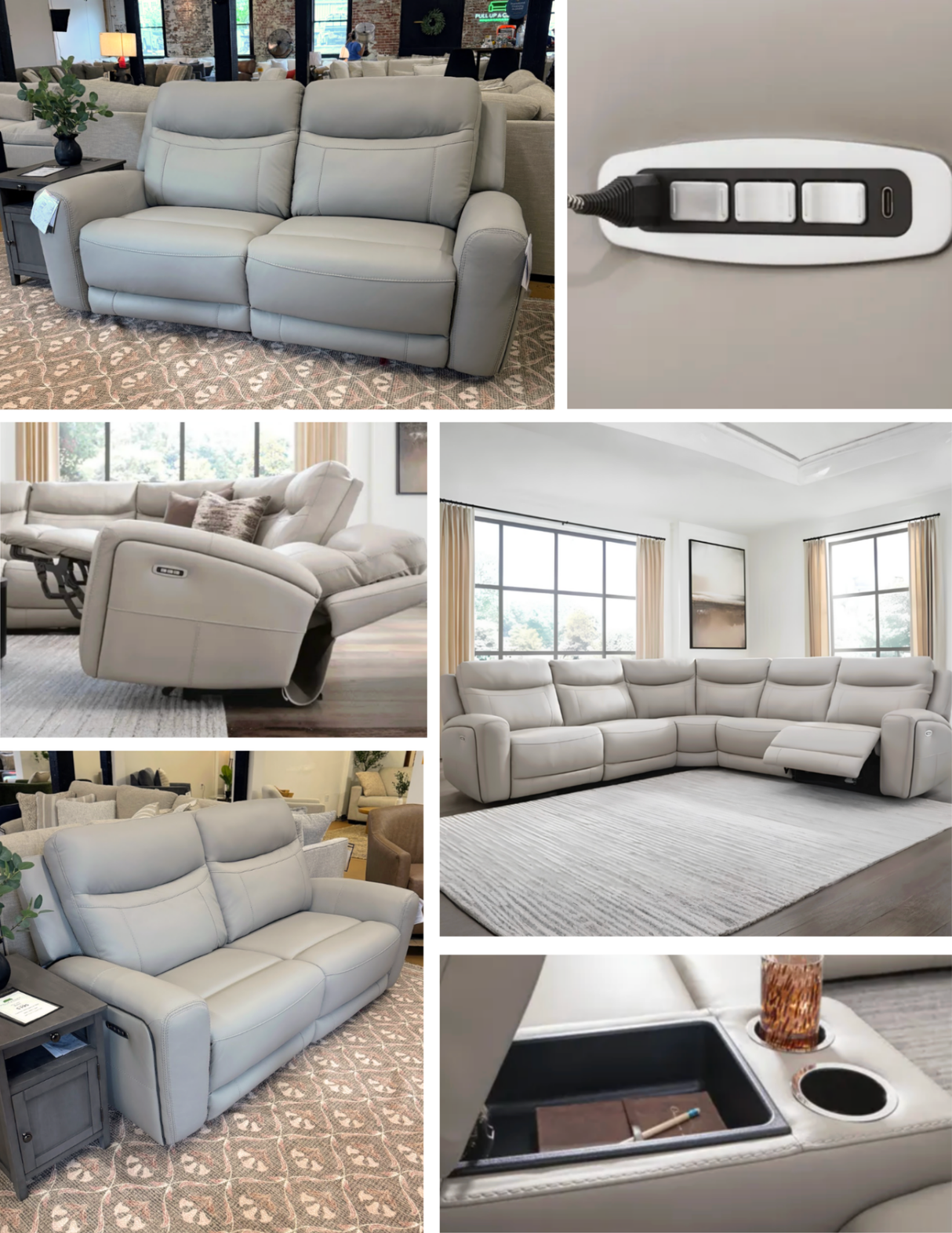 Ashley Furniture Salerno Power Reclining Sofa set, showing the back view with plush upholstery and reclining mechanism.