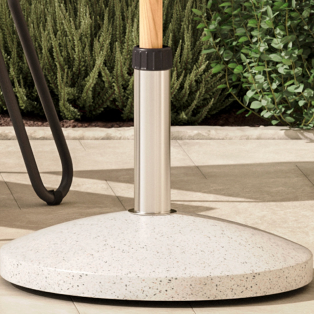 20" Round Umbrella Base (White Terrazzo) - Pull Up A Couch
