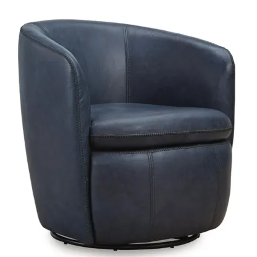 Preston Leather Swivel Chair - Pull Up A Couch