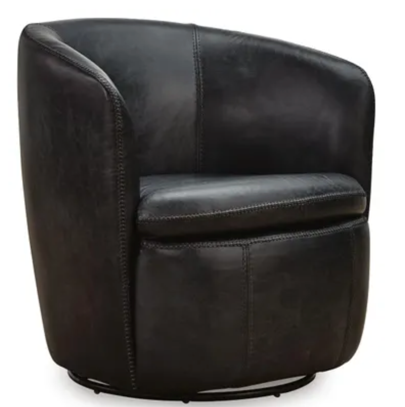 Preston Leather Swivel Chair - Pull Up A Couch