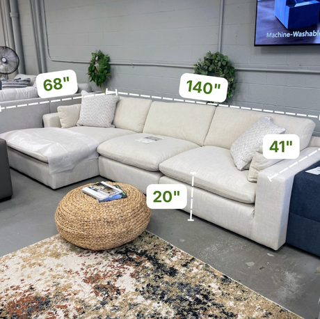 Atlas Cloud Sectional w/ Chaise (3pc) - Pull Up A Couch