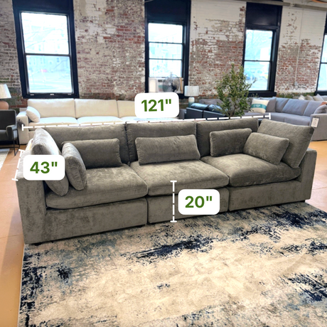 Serenity Cloud 3pc Sectional Sofa - Pull Up A Couch