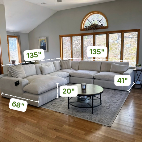 Atlas Cloud Corner Sectional w/Chaise (5pc) - Pull Up A Couch