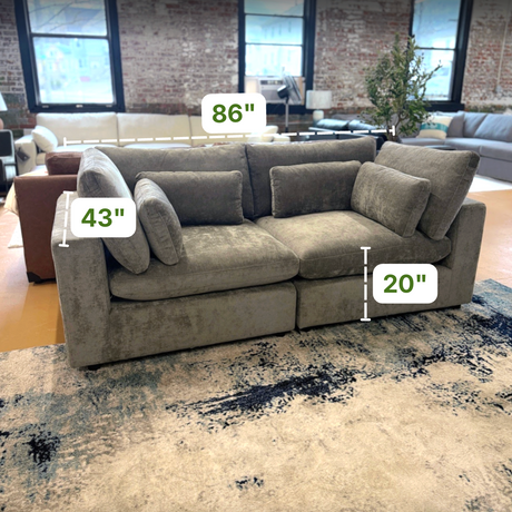Serenity Cloud 2pc Sectional Sofa - Pull Up A Couch