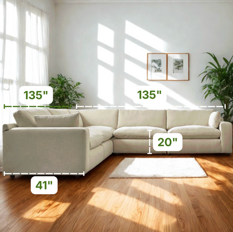 Atlas Cloud Corner Sectional (5pc) - Pull Up A Couch