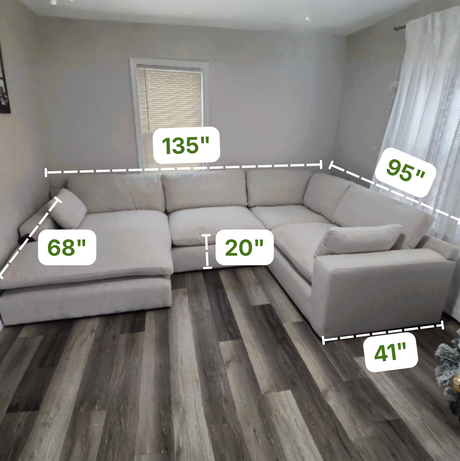 Atlas Cloud Corner Sectional w/Chaise (4pc) - Pull Up A Couch