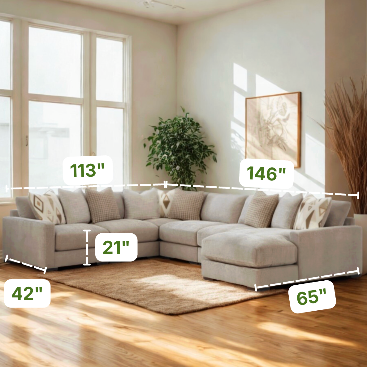 Riverview Corner Sectional w/ Chaise (6pc) - Pull Up A Couch