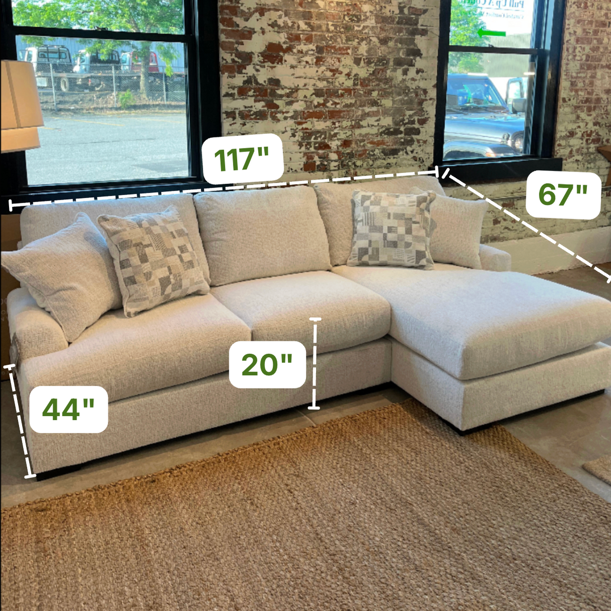 Ashbourne Sectional w/ Chaise (2pc)