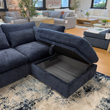 Serenity Cloud 5pc Sectional w/Storage Ottoman