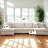 Ashbourne Sectional w/ Double Chaise - Pull Up A Couch