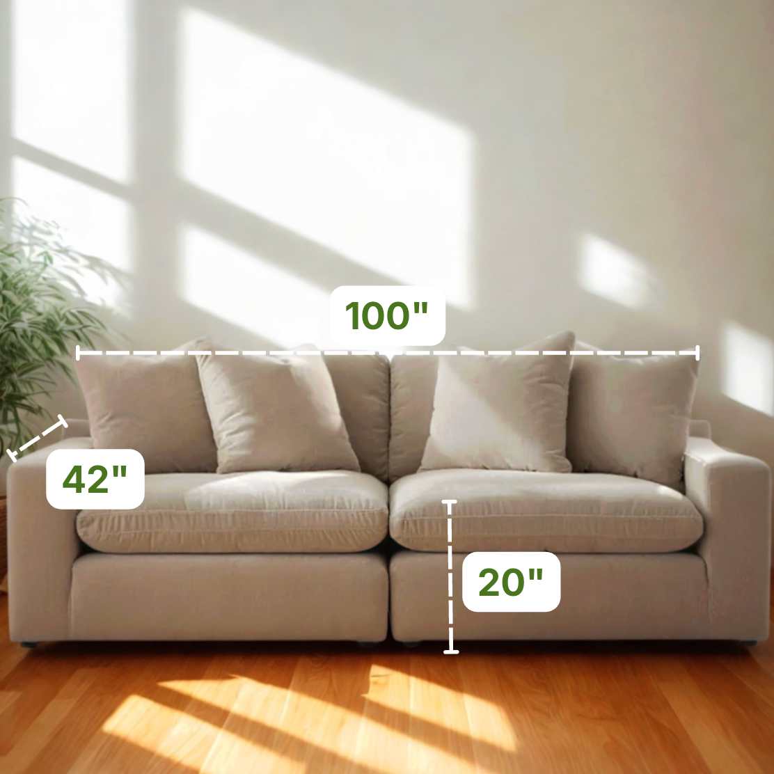 Nova Cloud 2pc Modular Sofa