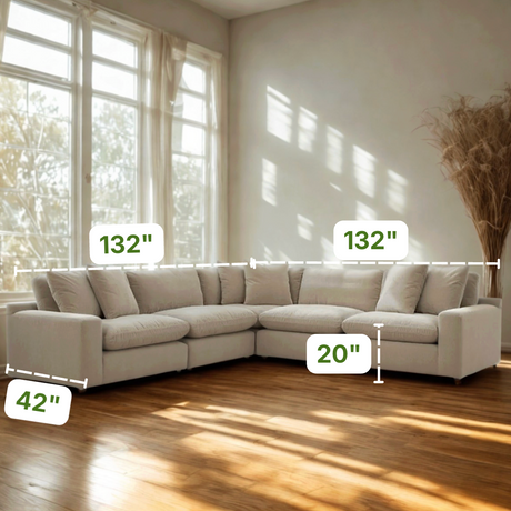 Nova Cloud 5pc Corner Sectional