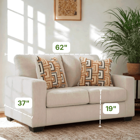 Ashley Furniture Camden Loveseat with plush fabric and modern design, shown in a cozy living room setting.