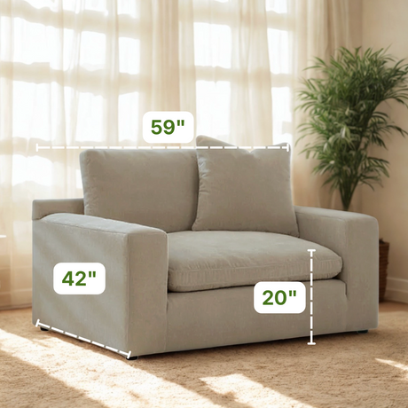 Large Nova Cloud oversized chair by Ashley Furniture with plush fabric and a modern design, shown in a cozy living room setting.