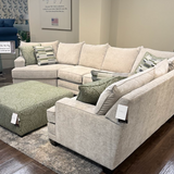 Fusion Belmont corner sectional sofa with cuddle corner, featuring plush cushions and modern design in a cozy living room setting.
