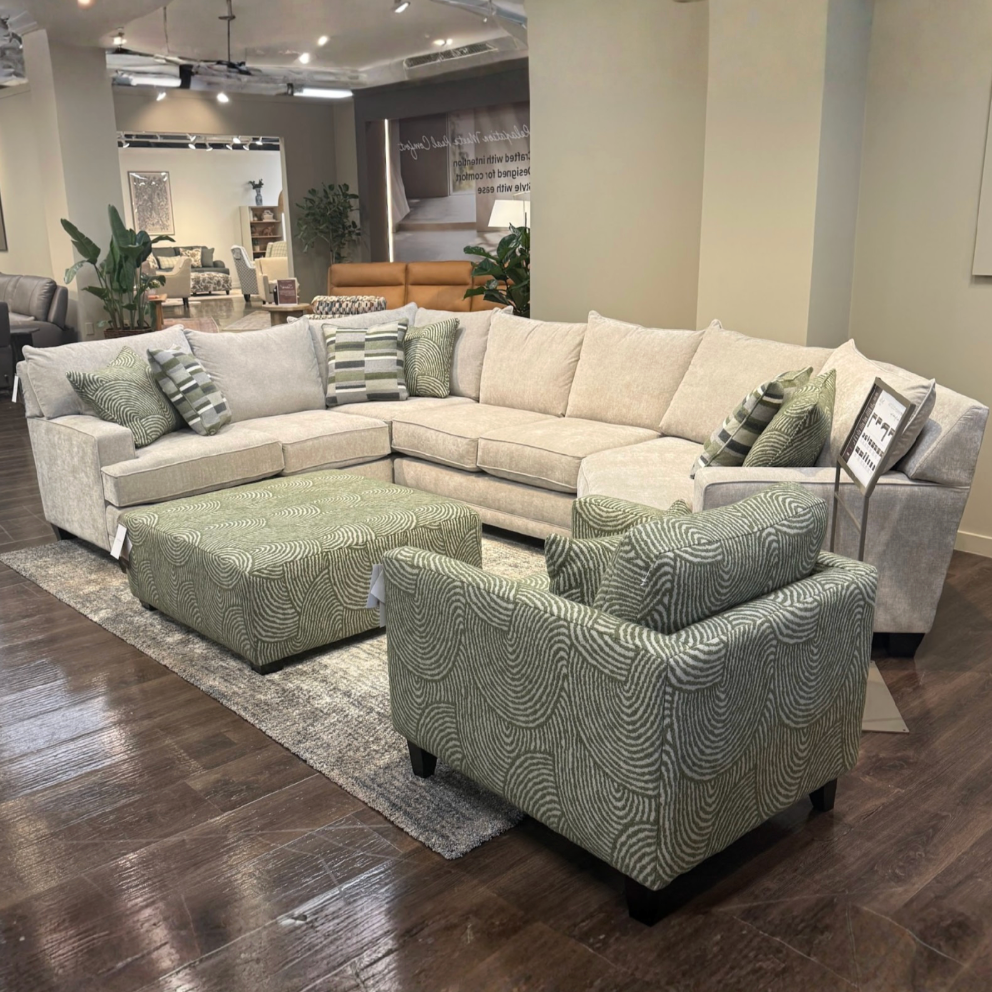 Fusion Belmont corner sectional sofa with cuddle corner, featuring plush cushions and modern design for comfortable seating.