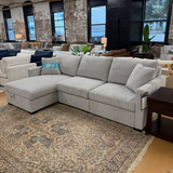 Ashley Furniture Haven 3-piece sectional with chaise showing plush fabric and modern design in a cozy living room setting.