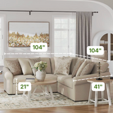 Lennox 3pc Corner Sectional