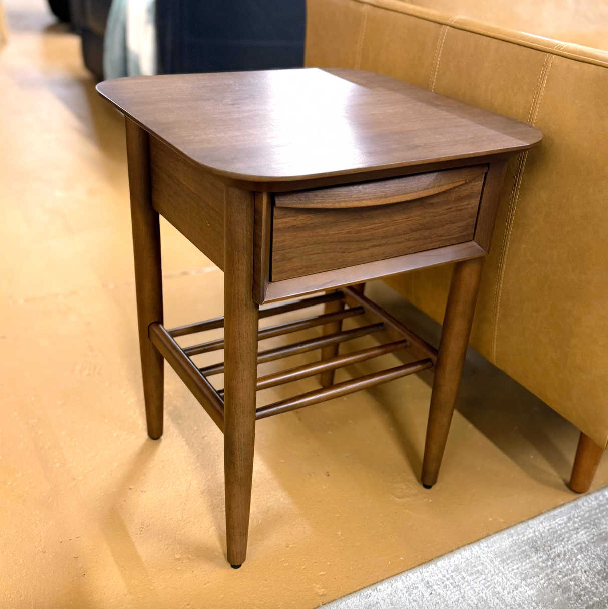 ARTICLE - Lenia Side Table w/ Storage (Walnut)