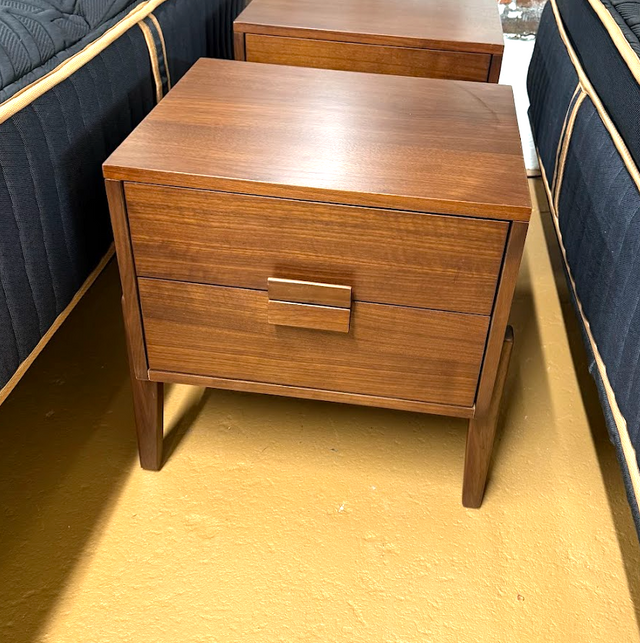 20.5" Nightstand w/ 2 Drawers (Walnut) - Pull Up A Couch