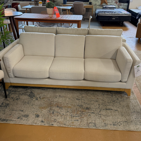 83" Sofa w/Wood Frame (Buckler Ivory) - Pull Up A Couch