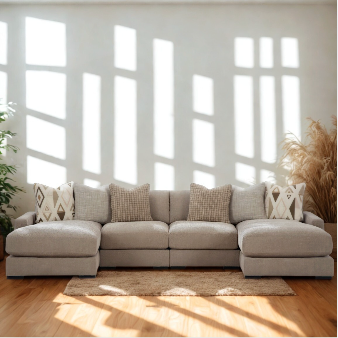 Riverview Sectional Sofa Double Chaise Pit (4pc) - Pull Up A Couch