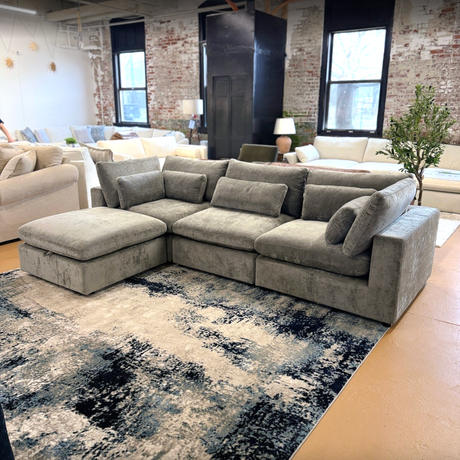 Serenity Cloud 4pc Sectional w/Storage Ottoman - Pull Up A Couch