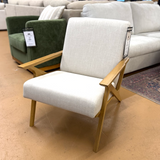 26" Lounge Chair (Oak/Welsh Taupe) - Pull Up A Couch