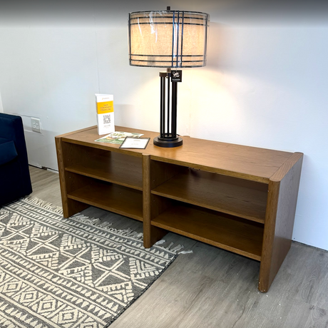 57" Short MCM Bookcase (Smoked Oak) - Pull Up A Couch