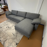 114" Reversible Sectional w/ Chaise (Gravel Gray) - Pull Up A Couch