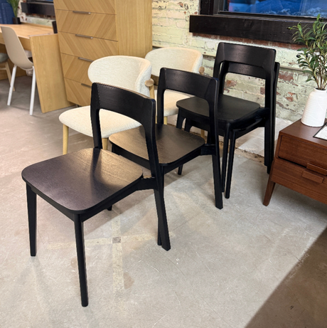Stackable Wooden Dining Chair (Black) - Pull Up A Couch