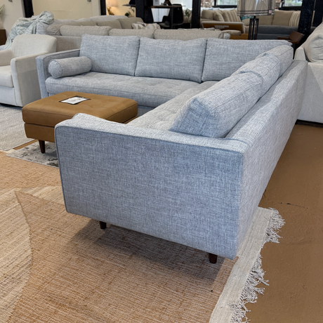 107" Tufted Corner Sectional - Stone Gray - Pull Up A Couch