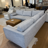 107" Tufted Corner Sectional - Stone Gray - Pull Up A Couch