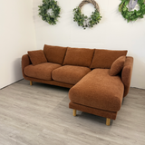 90" Sectional w/ Reversible Chaise (Hestia Caramel) - Pull Up A Couch