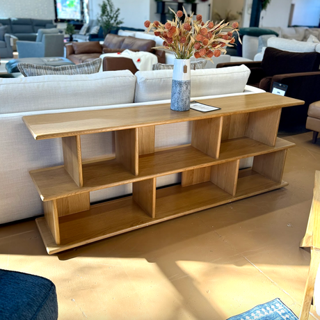 72" MCM Bookcase (Natural Oak) - Pull Up A Couch