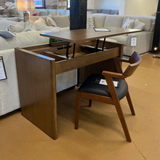 44" Wide Smoked Oak Desk (Adjustable Height) - Pull Up A Couch