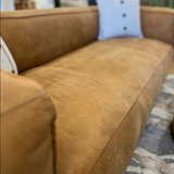 92" Genuine Leather Sofa (Rawhide Tan) - Pull Up A Couch