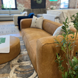 92" Genuine Leather Sofa (Rawhide Tan) - Pull Up A Couch