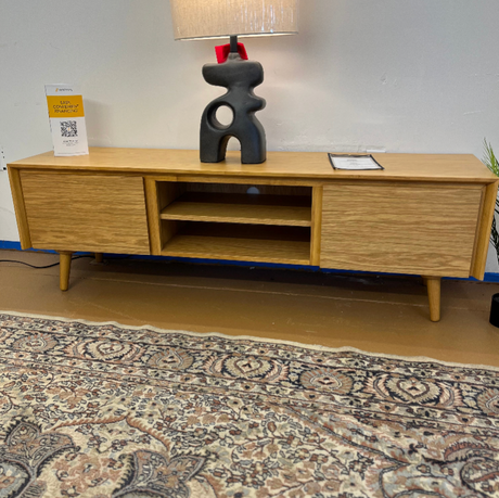 63" Low Media Unit (Oak) - Pull Up A Couch